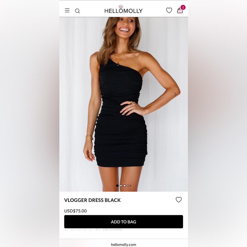 Black Hello Molly Vlogger Dress